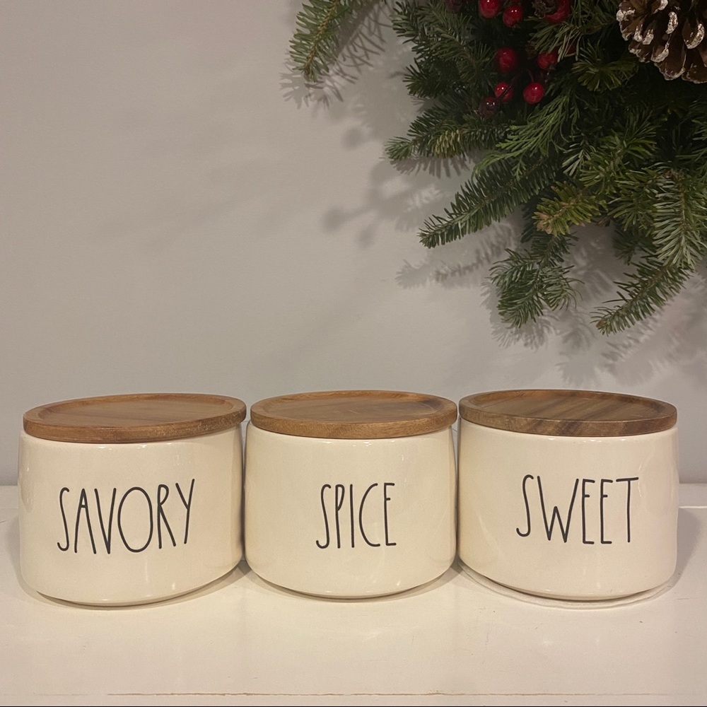 NEW Rae Dunn Sweet Savory Spice Jars (x3)